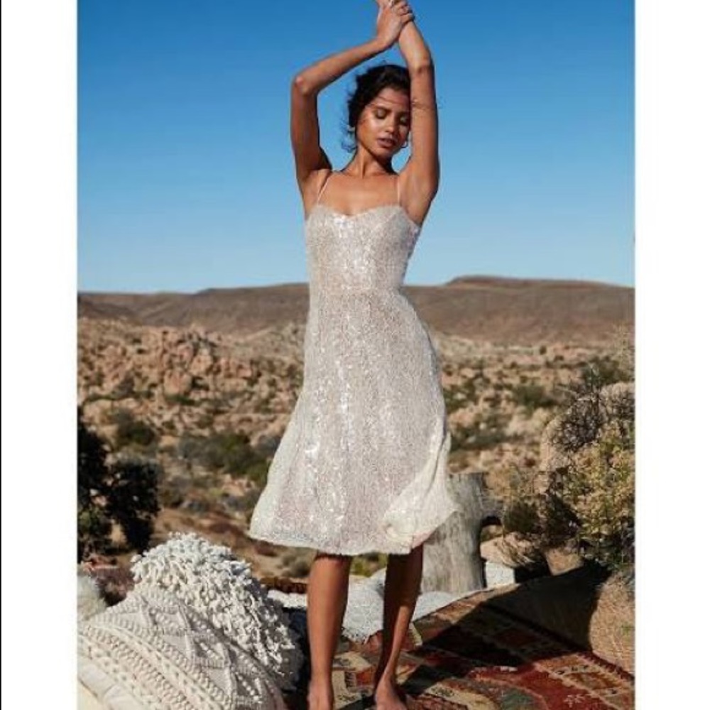 Dress the Population - Sequin Lace Midi Dress